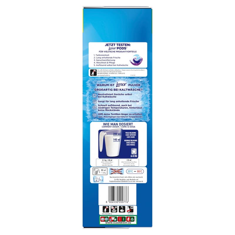 Lenor Vollwaschmittel Pulver Aprilfrisch 90WL