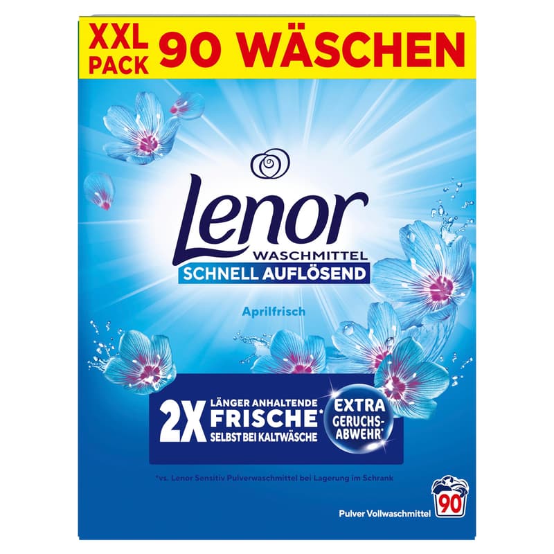 Lenor Vollwaschmittel Pulver Aprilfrisch 90WL