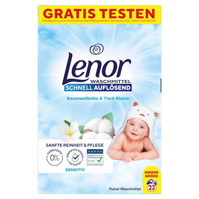Lenor Vollwaschmittel Pulver Sensitiv 23WL