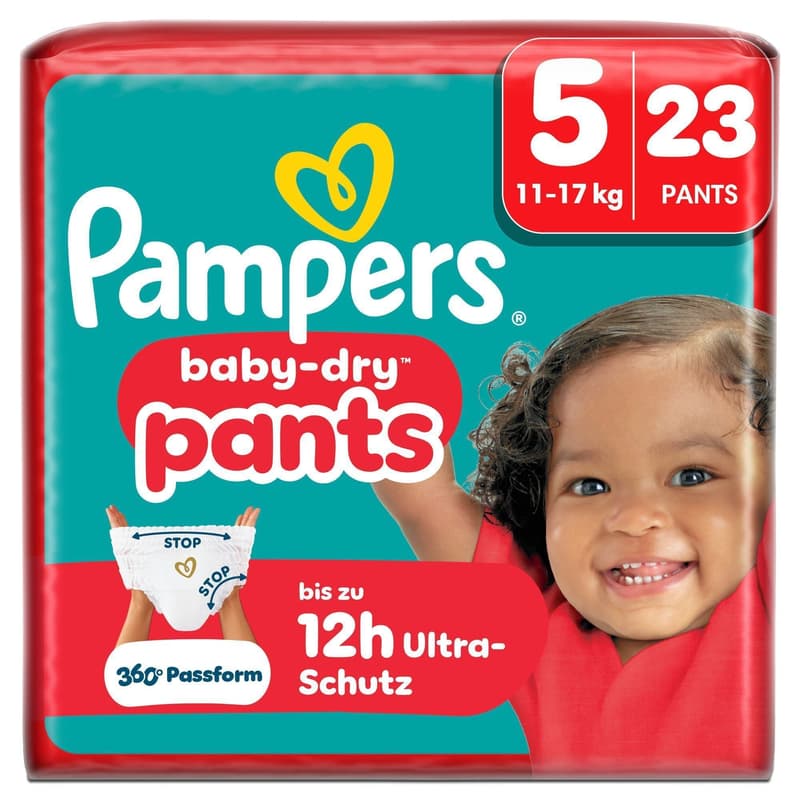 Pampers Baby Dry Pants Windeln Gr.5 Junior, Single Pack, 11-17kg