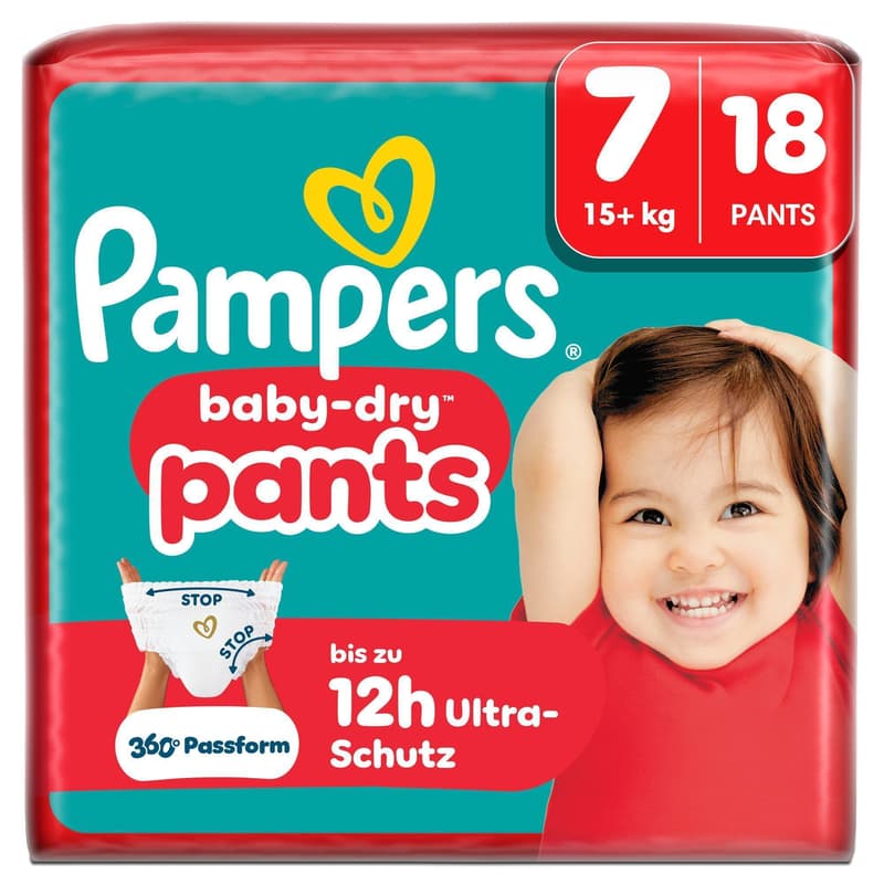 Pampers Baby Dry Pants Windeln Gr.7 Extra Large, Single Pack, 15+kg