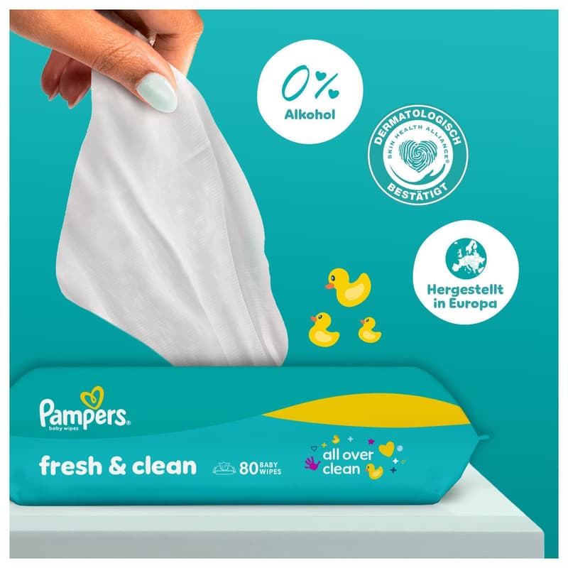 Pampers Feuchttücher Fresh Clean 6er Pack