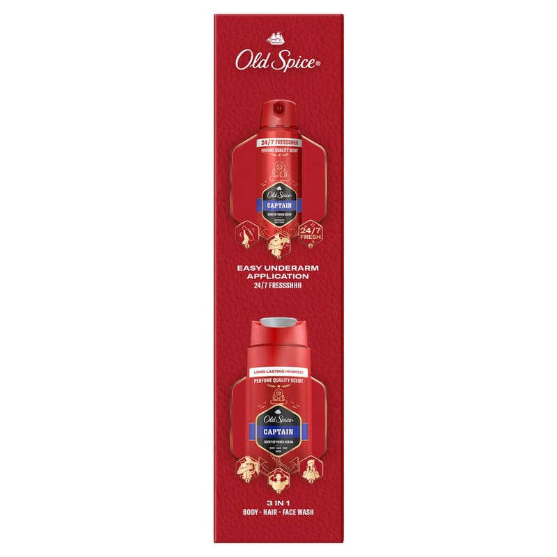 Old Spice Deo Spray Geschenkset Gentlemen Captain Spray, SG