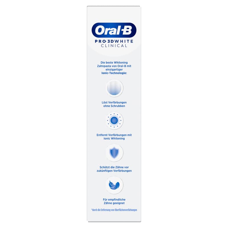 Oral-B 3D White Clinical Kühle Minze Vertikal 75ml