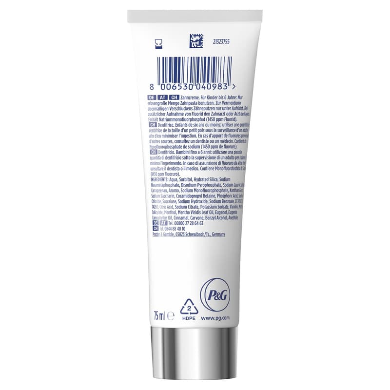 Oral-B 3D White Clinical Kühle Minze Vertikal 75ml