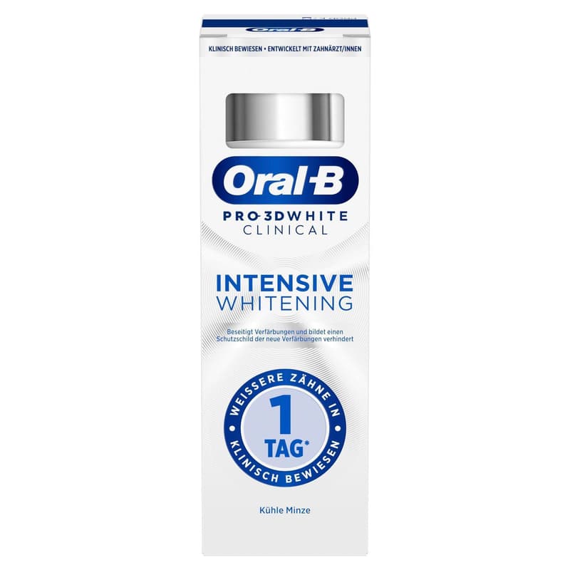 Oral-B Pro 3D White Clinical Intensive Whitening Zahnpasta, Kühle Minze
