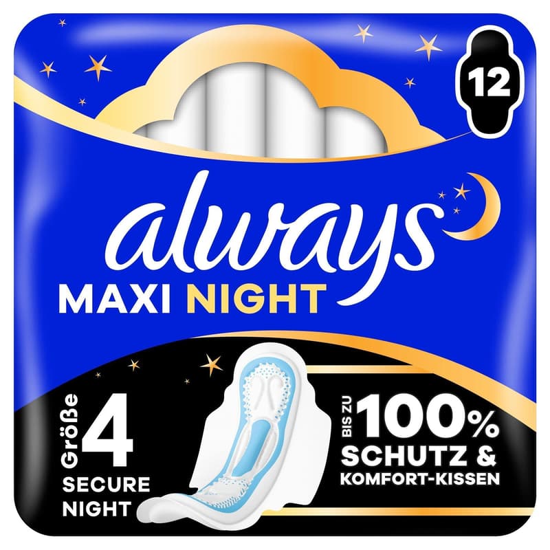 Always Maxi Damenbinden Night mit Flügeln