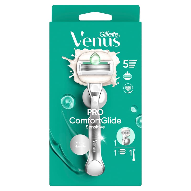 Venus GILLETTE Rasierer Pro Comfortglide Sensitive mit 1 Klinge + Duschhänger