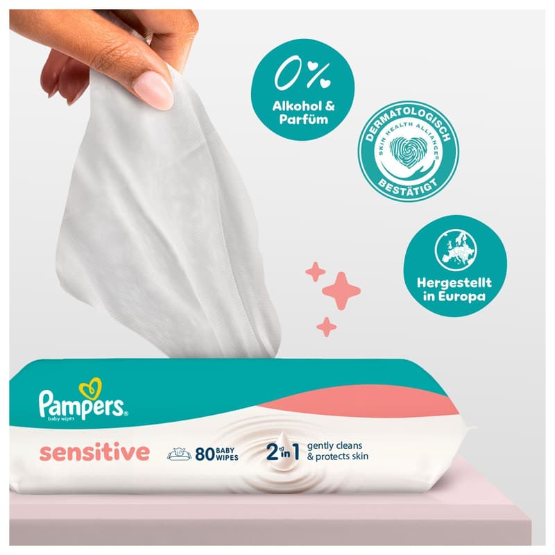 Pampers Feuchttücher Sensitive 6er Pack