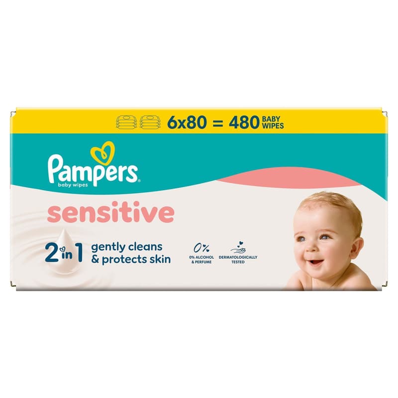 Pampers Feuchttücher Sensitive 6er Pack