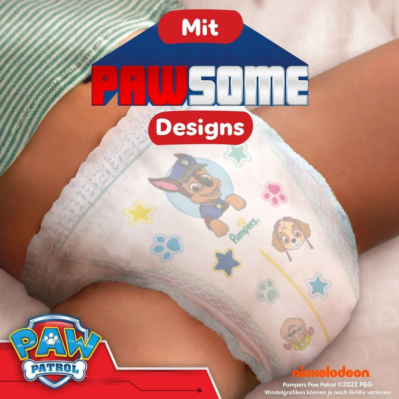 Pampers Baby Dry Pants Windeln Gr.4 Maxi, Single Pack, 9-15kg Paw Patrol