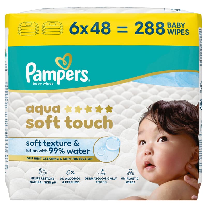 Pampers Feuchttücher Aqua Soft touch 6x 288 ST