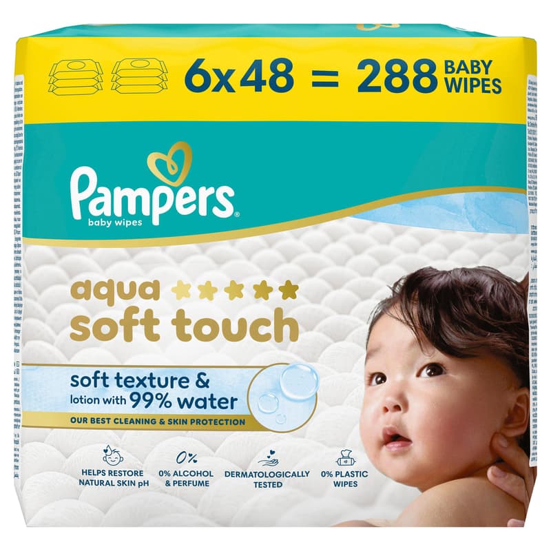 Pampers Feuchttücher Aqua Soft touch 6x 288 ST