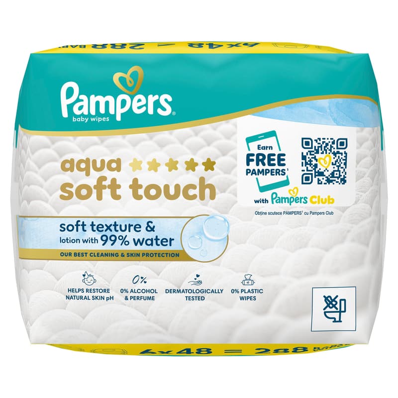 Pampers Feuchttücher Aqua Soft touch 6x 288 ST