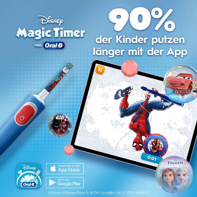 Oral-B Vitality Elektrische Zahnbürste Pro 103 Kids Spiderman
