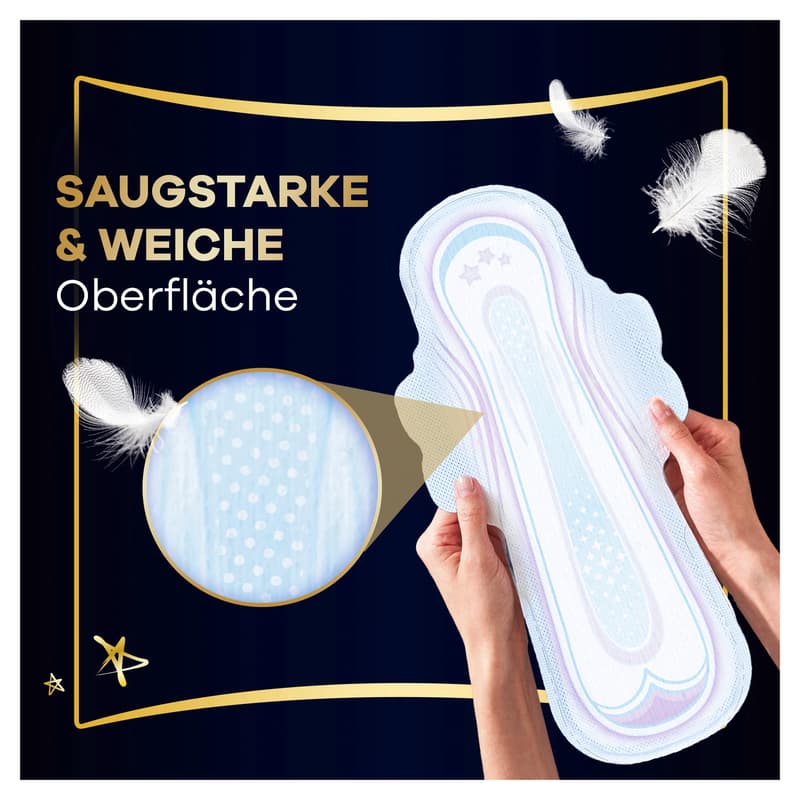 Always Ultra Damenbinden Secure Night Extra mit Flügeln Monatspaket, (4 x 16)