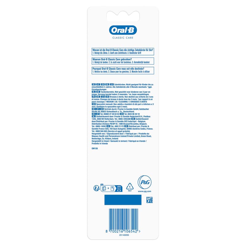 Oral-B Prothesenbürste Classic Care 35 Mittel 2+1