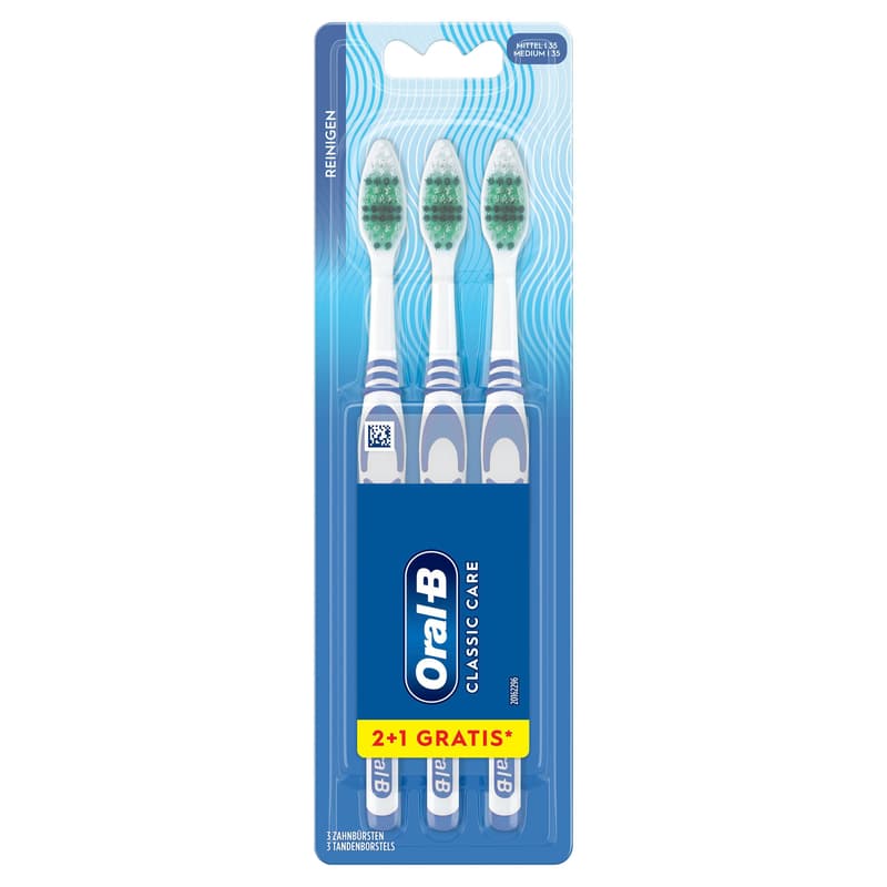 Oral-B Prothesenbürste Classic Care 35 Mittel 2+1