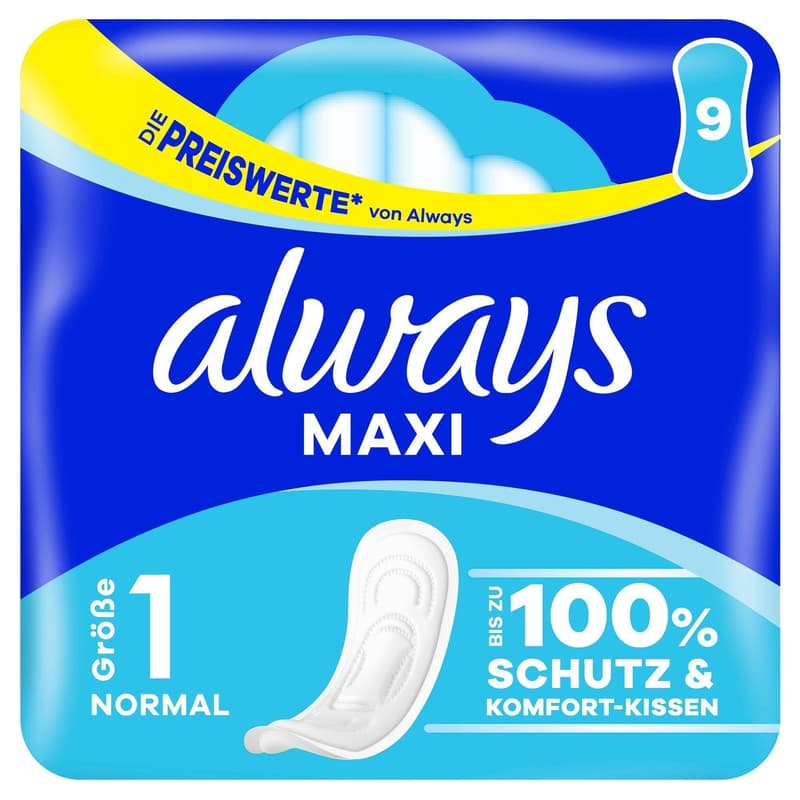 Always Maxi Damenbinden Normal ohne Flügel