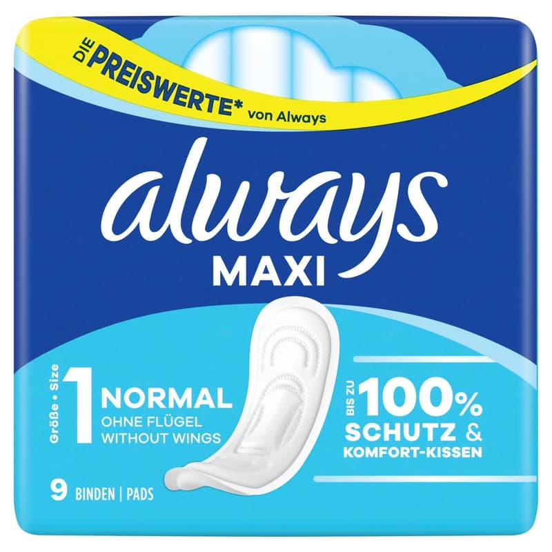Always Maxi Damenbinden Normal ohne Flügel