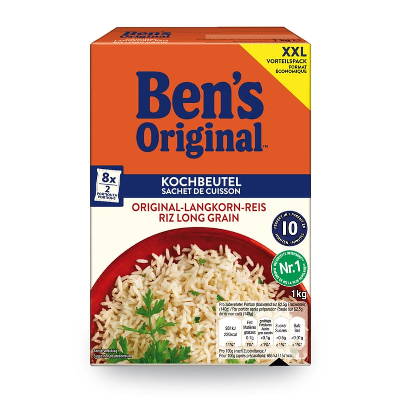 Ben's Original Langkorn-Reis 10-Minuten-Kochbeutel
