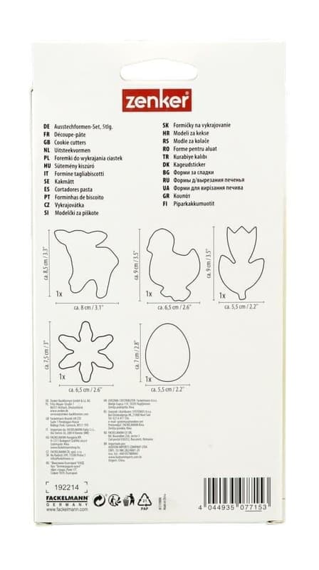 Zenker 5 Cookie Cutter Set Spring Meadow