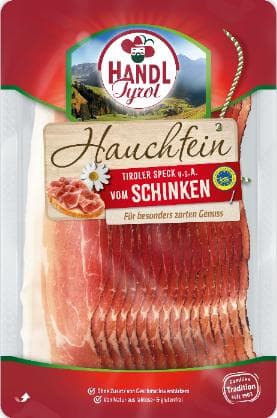 Handl AMA Tyrolean bacon PGI, wafer-thin ham bacon