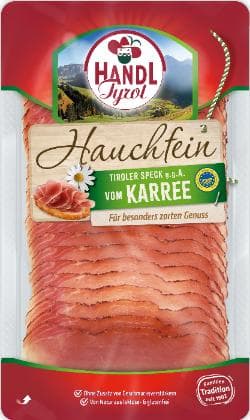 Handl AMA Tyrolean bacon PGI, wafer-thin loin bacon