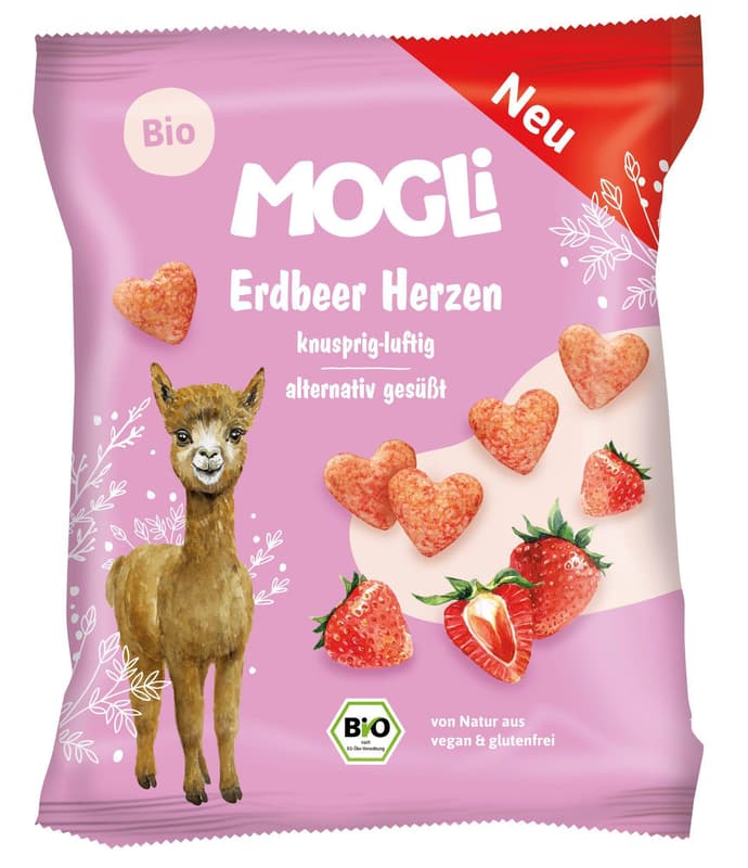 Mogli Organic Strawberry Hearts
