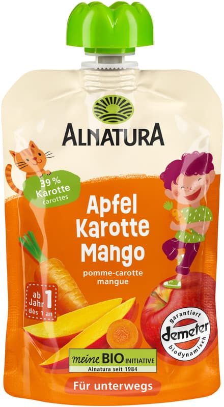 Alnatura Organic Apple-Carrot-Mango Pouch