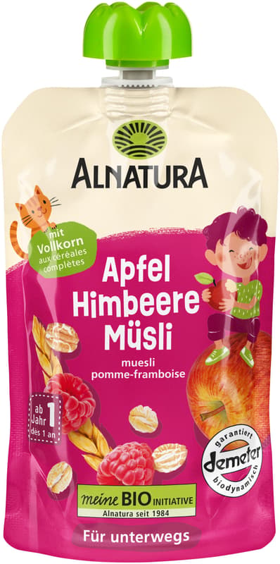 Alnatura Bio Quetschie Apfel-Himbeere-Müsli