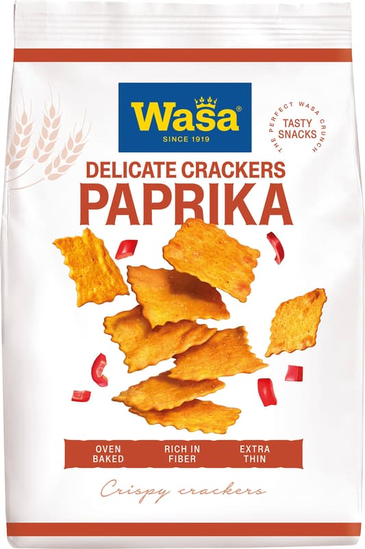 Wasa Tasty Snacks Paprika Crackers