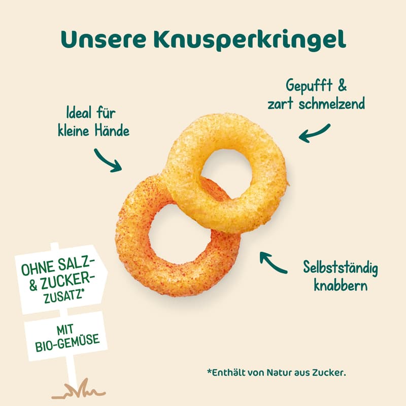 Milupa Entdeckerbande – Tomato and Carrot-Pumpkin Crispy Rings