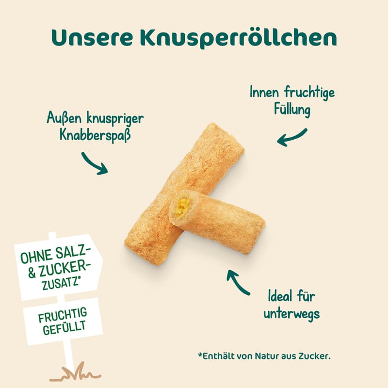 Milupa Entdeckerbande – Banana-Mango Crispy Rolls