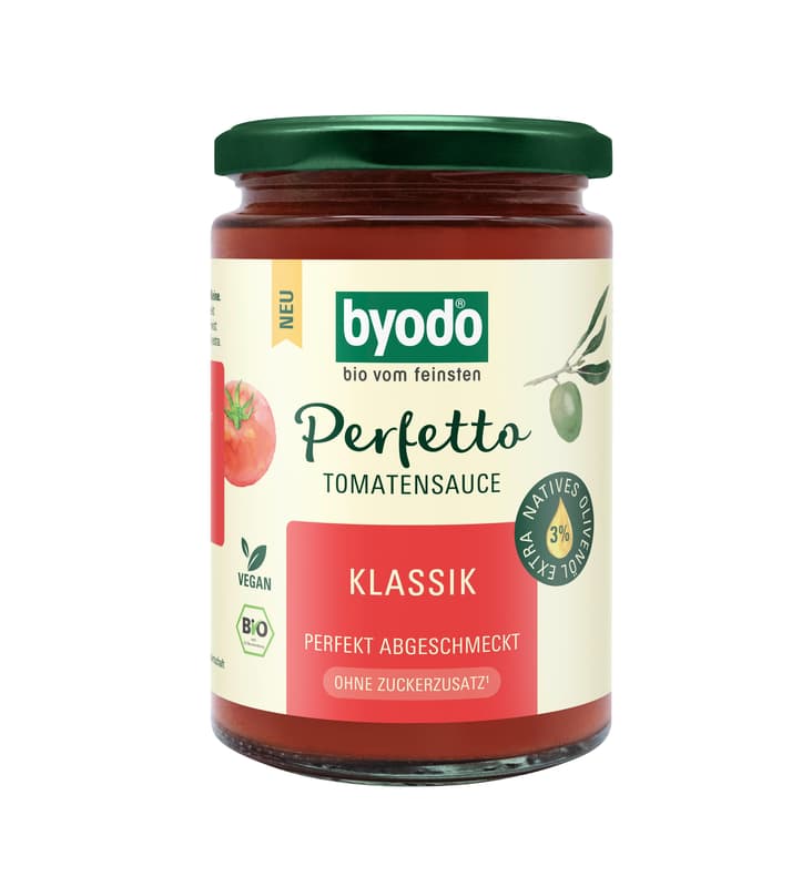 Byodo BIO Perfetto Tomatensauce Klassik, mit nativem Olivenöl extra