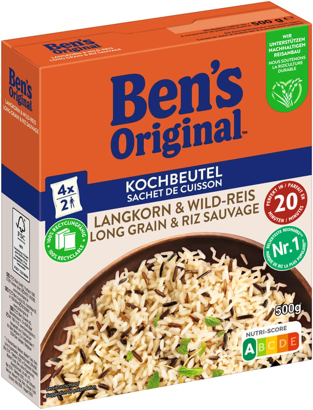 Ben's Original Kochbeutel Langkorn-Reis + Wild-Reis