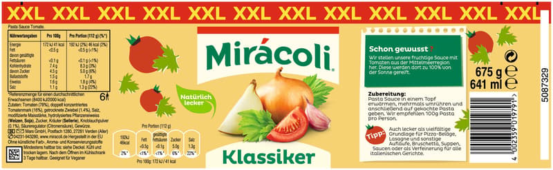 Miracoli Pasta Sauce Klassiker