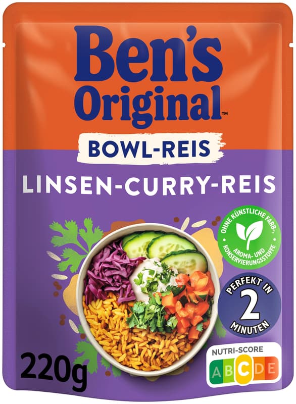 Bens Original  Express Bowl-Reis Linsen Curry