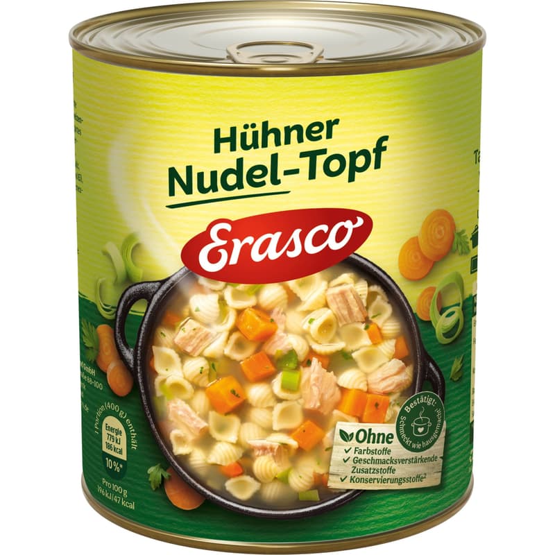 Erasco chicken noodle pot