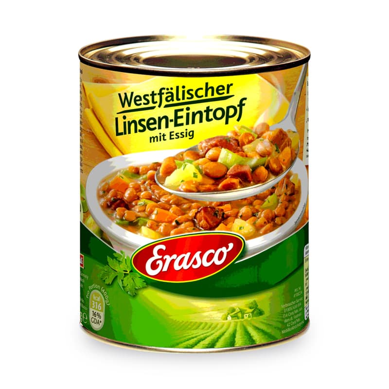 Erasco Westphalian lentil stew with vinegar