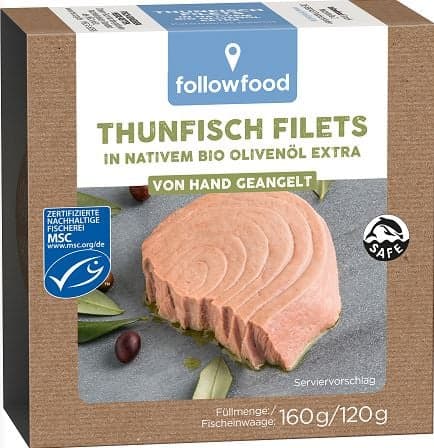 followfood MSC Fair Trade Thunfisch Filets in Bio-Olivenöl
