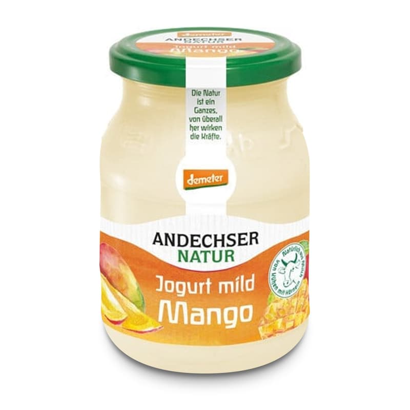 Andechser demeter organic yoghurt mild mango 3.8%