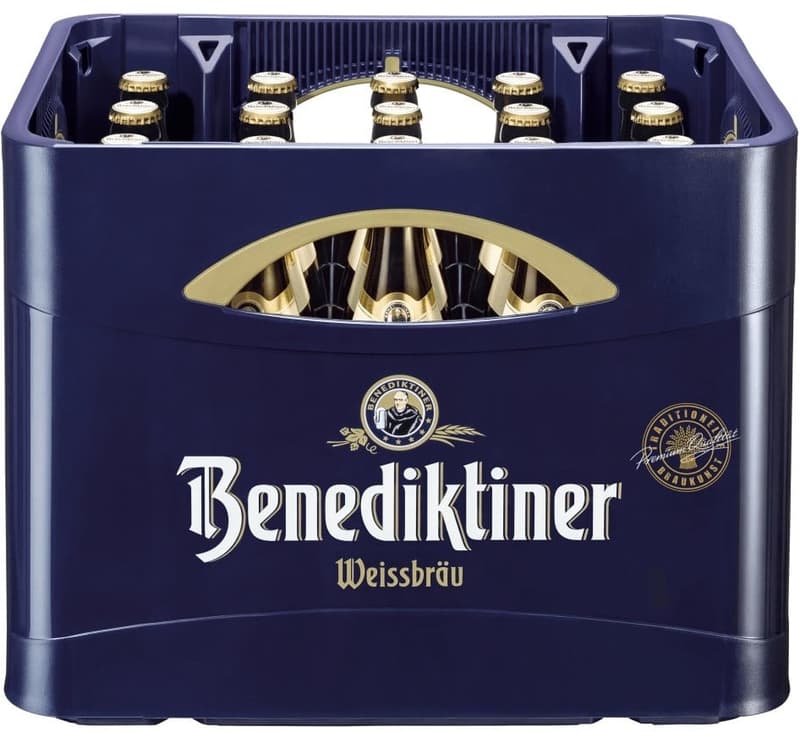 Benediktiner Hefe-Weißbier Naturally Cloudy Box 20 x 0.5 l (REFILLABLE)