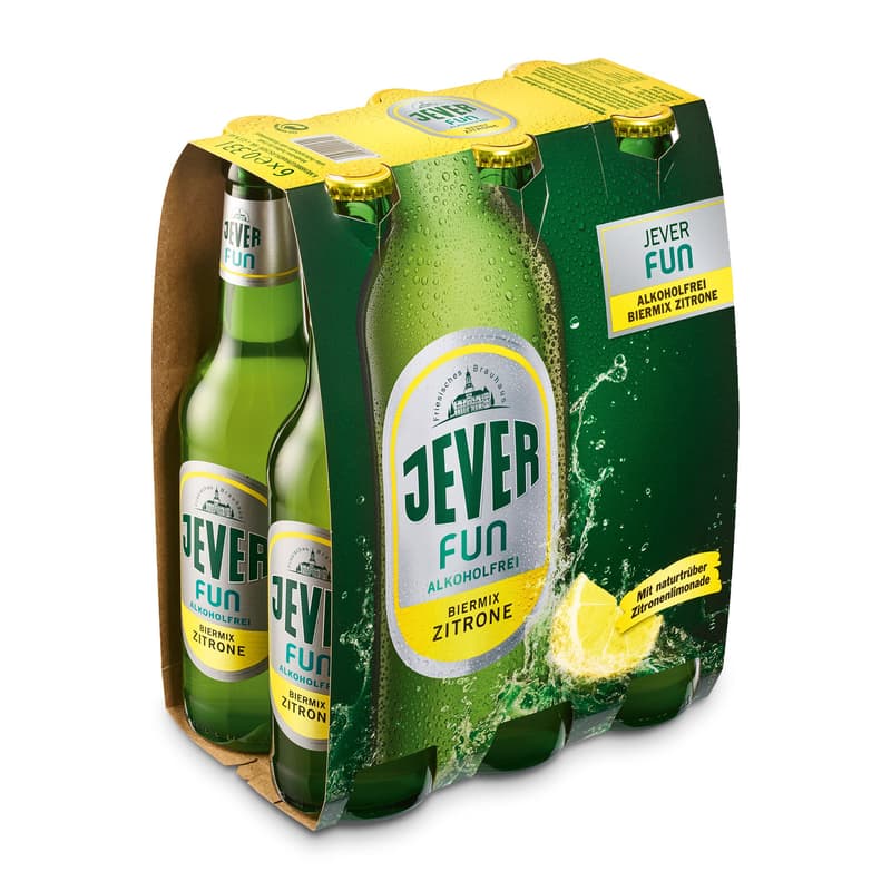 Jever Fun Zitrone Alkoholfrei 6x0,33 l (MEHRWEG)