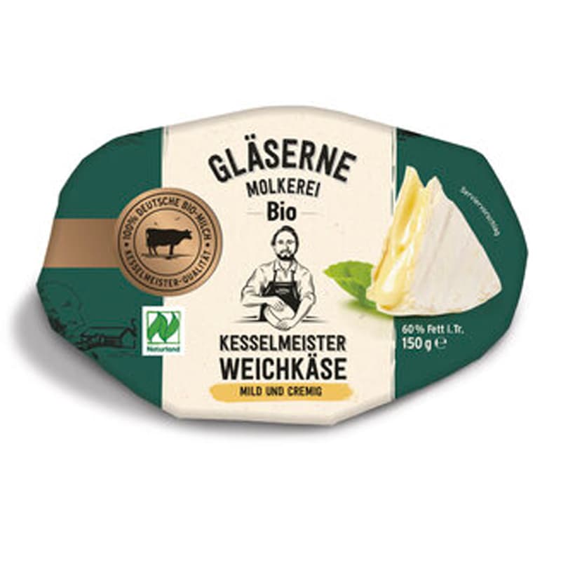 Gläserne Molkerei Organic Kesselmeister Soft Cheese mild