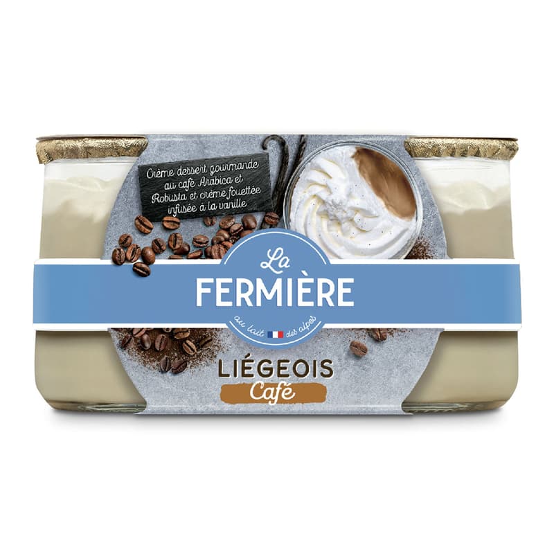 La Fermière Liégeois mit Kaffee