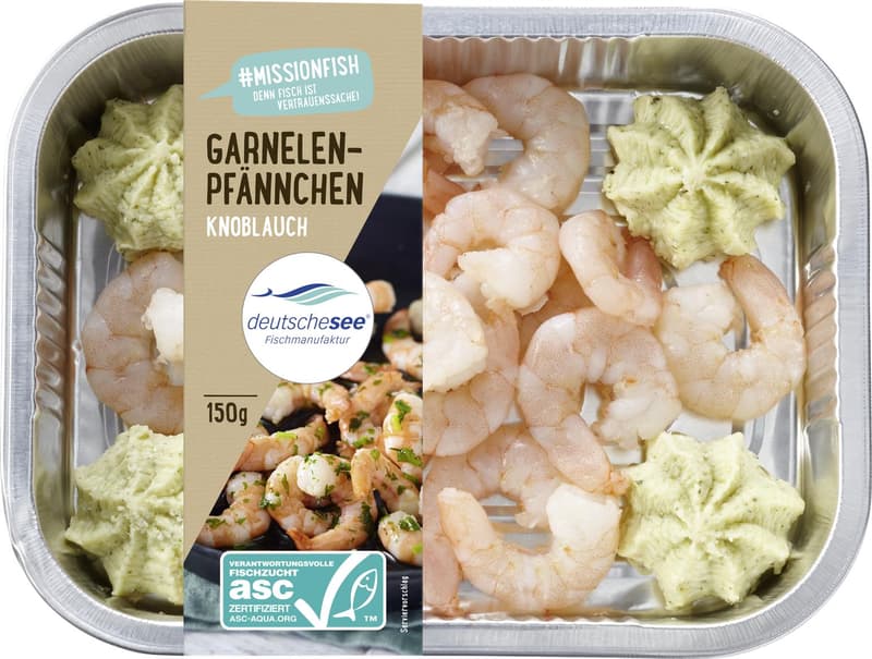 Deutsche See Garnelenpfännchen Kräuter-Knoblauch SB