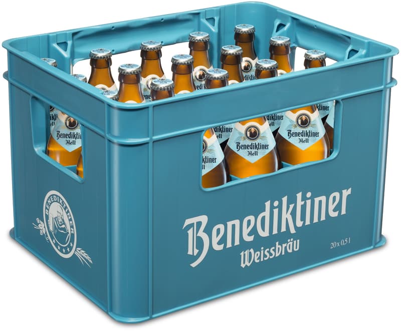 Benediktiner Hell Lager Beer Crate 20x0.5 l (REFILLABLE)