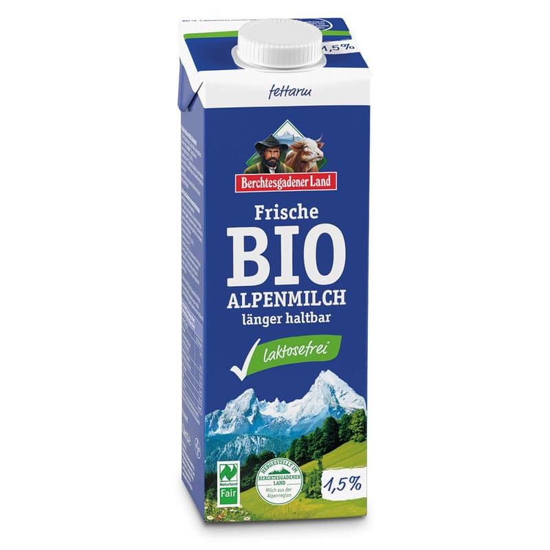 Berchtesgadener Land Fresh BIO Alpine Milk lactose-free ESL 1.5 % fat
