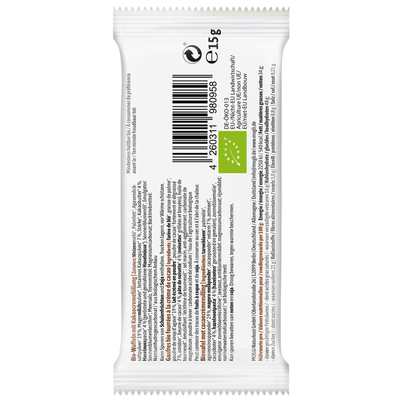 Mogli Organic Cocoa Wafers
